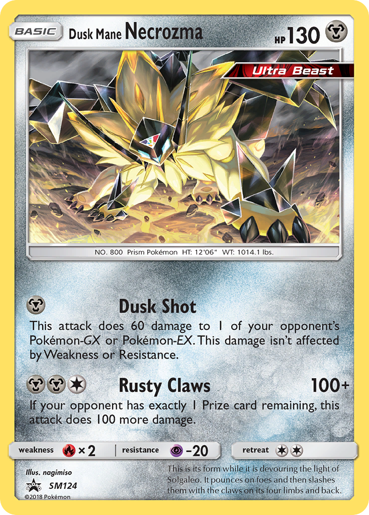 Dusk Mane Necrozma (SM124) [Sun & Moon: Black Star Promos] | Chromatic Games