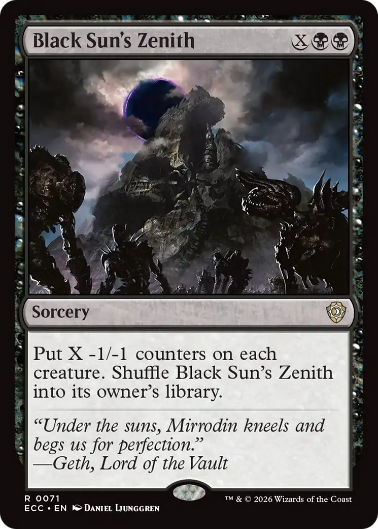 Black Sun's Zenith [Lorwyn Eclipsed Commander] | Chromatic Games