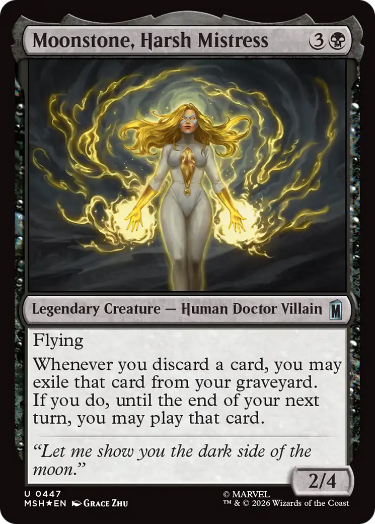 Moonstone, Harsh Mistress (Surge Foil) [Marvel Super Heroes] | Chromatic Games