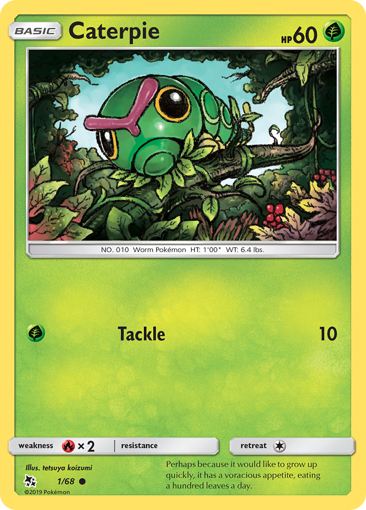 Caterpie (1/68) [Sun & Moon: Hidden Fates] | Chromatic Games