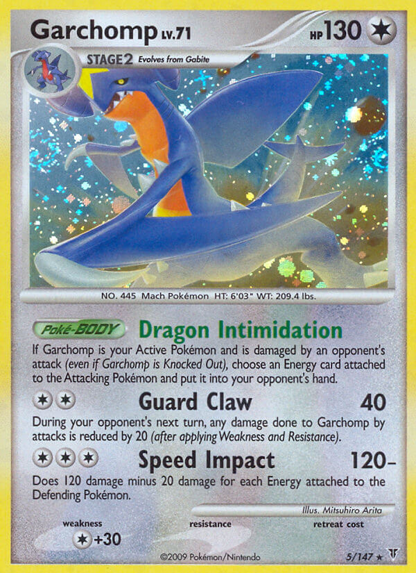 Garchomp (5/147) (Cracked Ice Holo) (Theme Deck Exclusive) [Platinum: Supreme Victors] | Chromatic Games