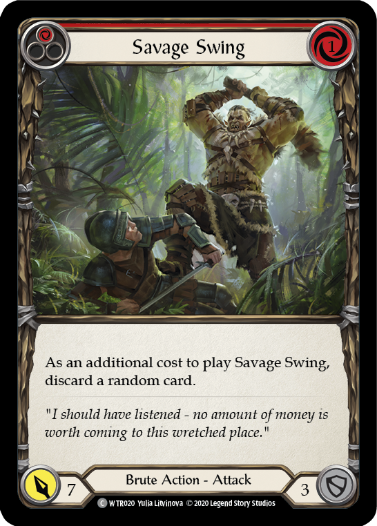 Savage Swing (Red) [U-WTR020] (Welcome to Rathe Unlimited)  Unlimited Normal | Chromatic Games