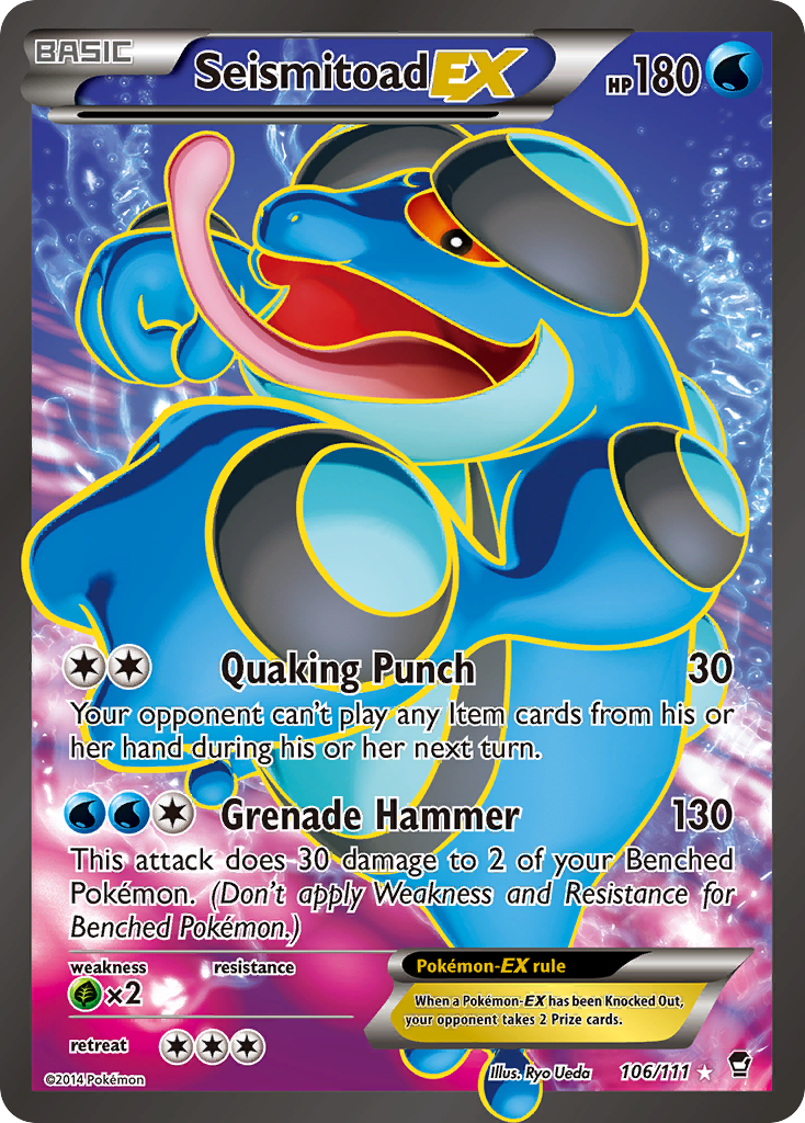 Seismitoad EX (106/111) [XY: Furious Fists] | Chromatic Games