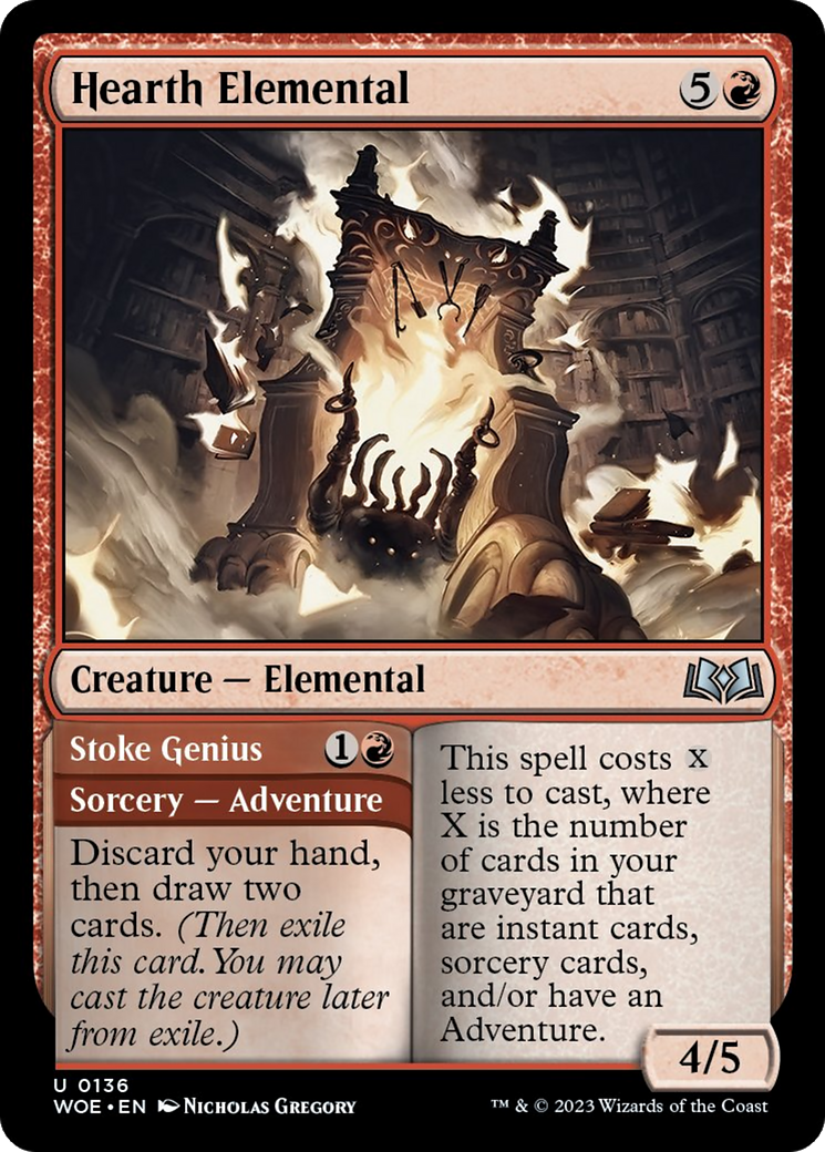 Hearth Elemental // Stoke Genius [Wilds of Eldraine] | Chromatic Games