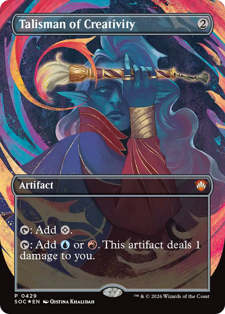 Talisman of Creativity (Borderless) [Secrets of Strixhaven Commander] | Chromatic Games