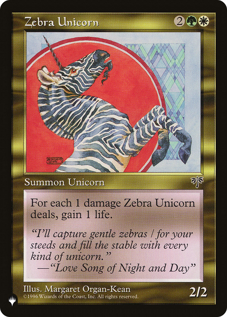 Zebra Unicorn [The List] | Chromatic Games