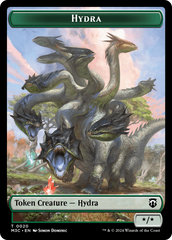 Hydra (Ripple Foil) // Boar Double-Sided Token [Modern Horizons 3 Commander Tokens] | Chromatic Games