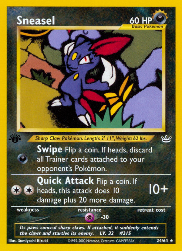 Sneasel (24/64) [Neo Revelation 1st Edition] | Chromatic Games