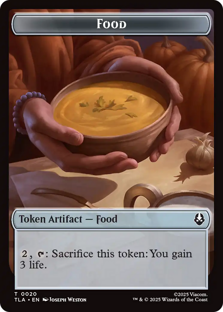 Food (0020) // Ally (0007) Double-Sided Token [Avatar: The Last Airbender Tokens] | Chromatic Games
