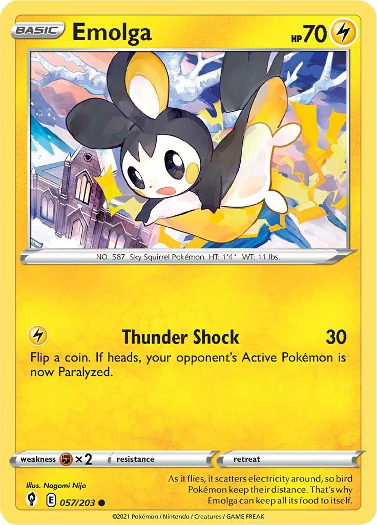 Emolga (057/203) [Sword & Shield: Evolving Skies] | Chromatic Games