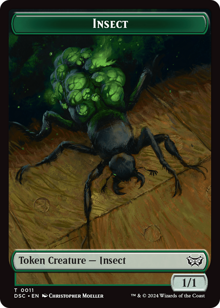 Insect (0011) // Shapeshifter Double-Sided Token [Duskmourn: House of Horror Commander Tokens] | Chromatic Games