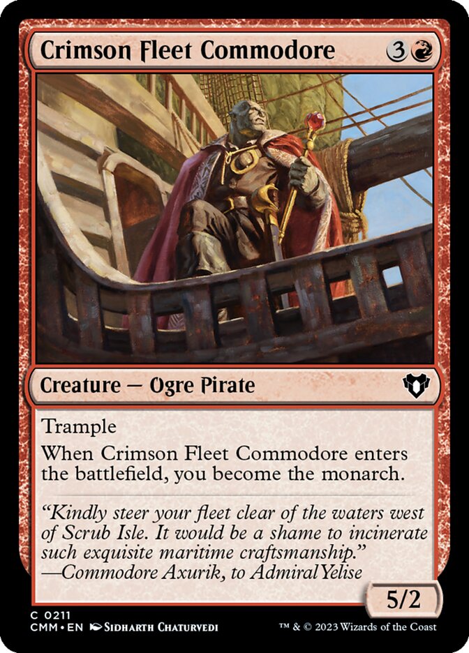 Crimson Fleet Commodore 211/451 (Commander Masters)  - Foil | Chromatic Games