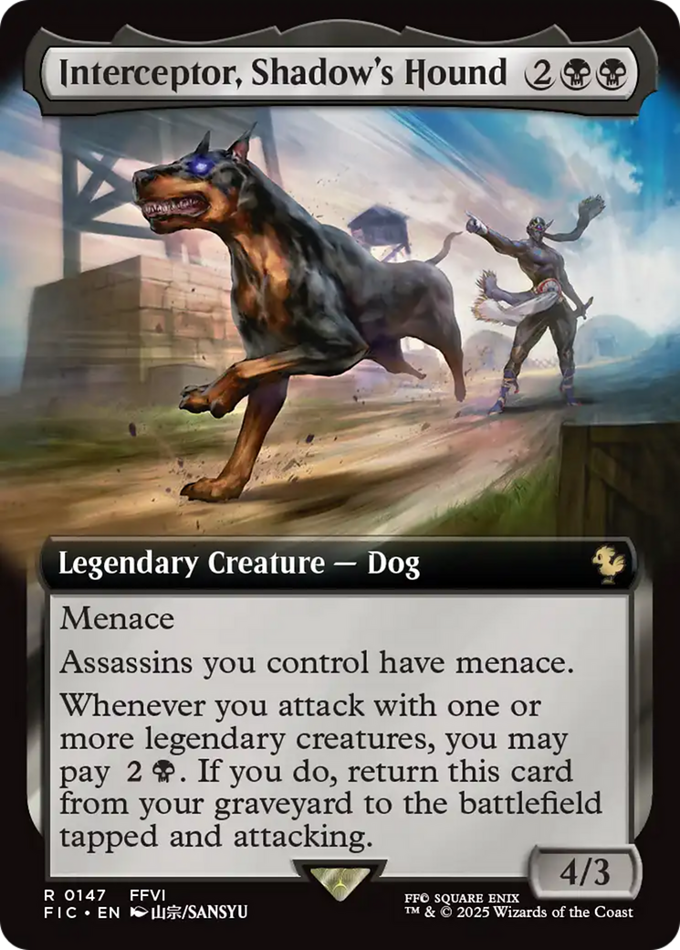 Interceptor, Shadow's Hound (Extended Art) [FINAL FANTASY Commander] | Chromatic Games