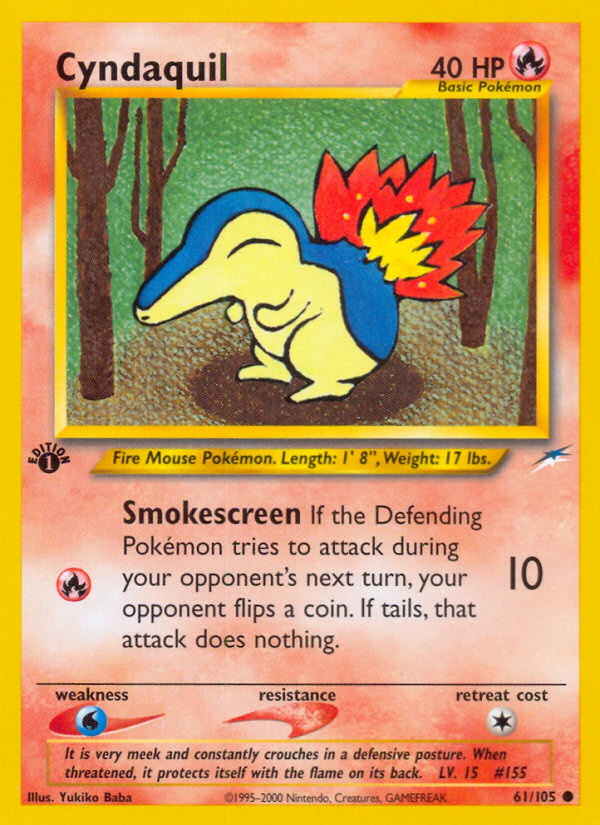 Cyndaquil (61/105) [Neo Destiny 1st Edition] | Chromatic Games