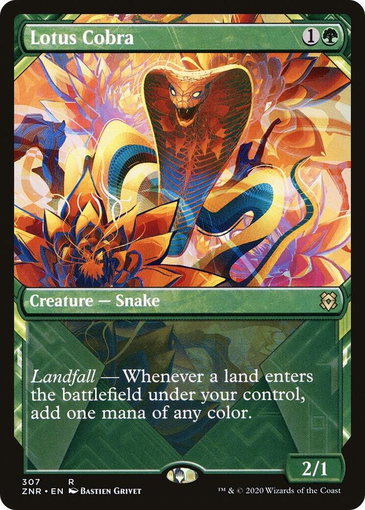 Lotus Cobra 307 (Zendikar Rising)  - Showcase | Chromatic Games