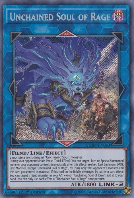 Unchained Soul of Rage [CHIM-EN043] Secret Rare | Chromatic Games