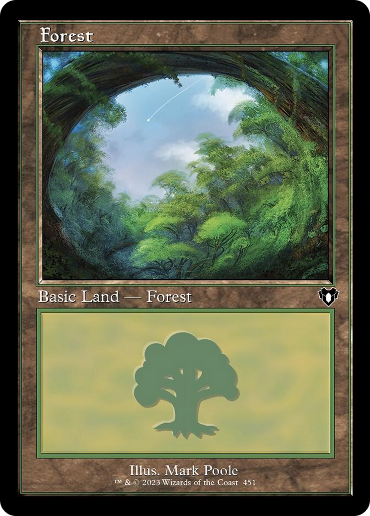 Forest (451) (Retro) [Commander Masters] | Chromatic Games