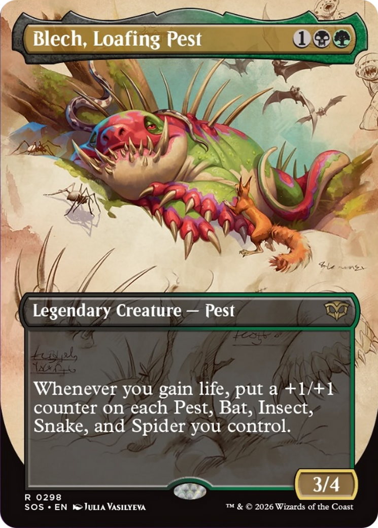 Blech, Loafing Pest (Borderless) [Secrets of Strixhaven] | Chromatic Games