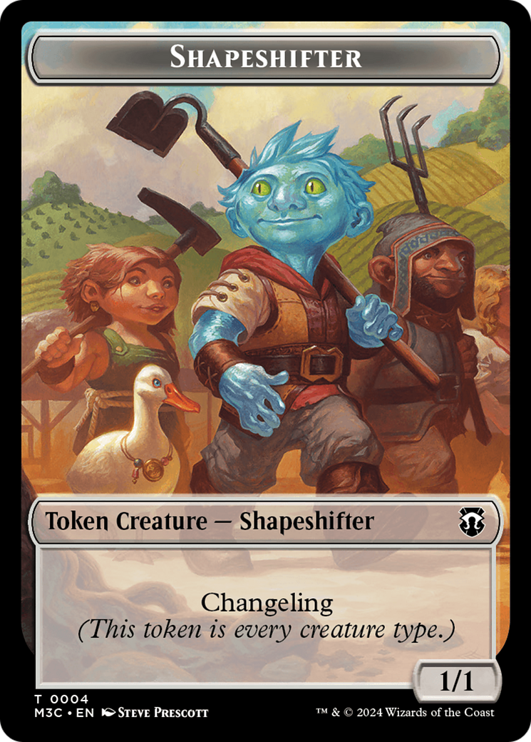 Shapeshifter (0004) // Copy Double-Sided Token [Modern Horizons 3 Commander Tokens] | Chromatic Games