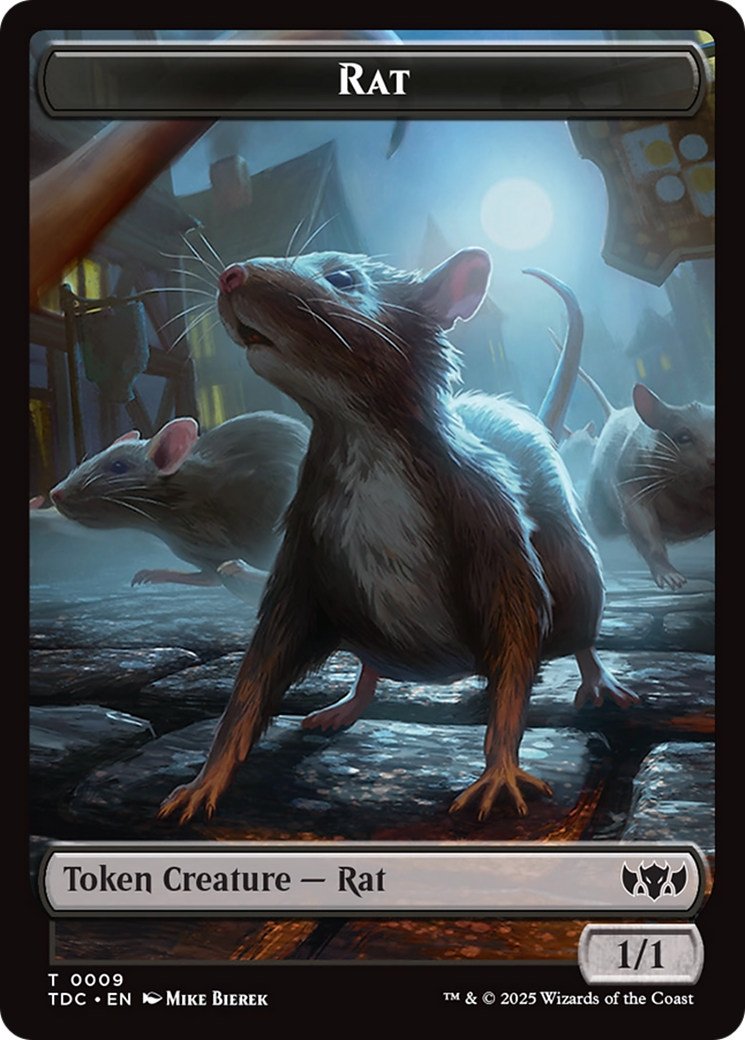 Human // Rat Double-Sided Token [Tarkir: Dragonstorm Commander Tokens] | Chromatic Games