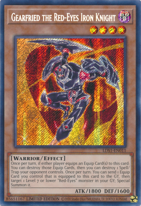 Gearfried the Red-Eyes Iron Knight [LDS1-EN011] Secret Rare | Chromatic Games