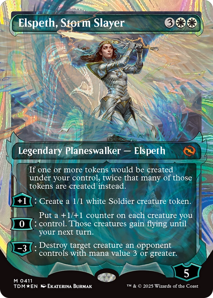 Elspeth, Storm Slayer (Showcase) (Halo Foil) [Tarkir: Dragonstorm] | Chromatic Games