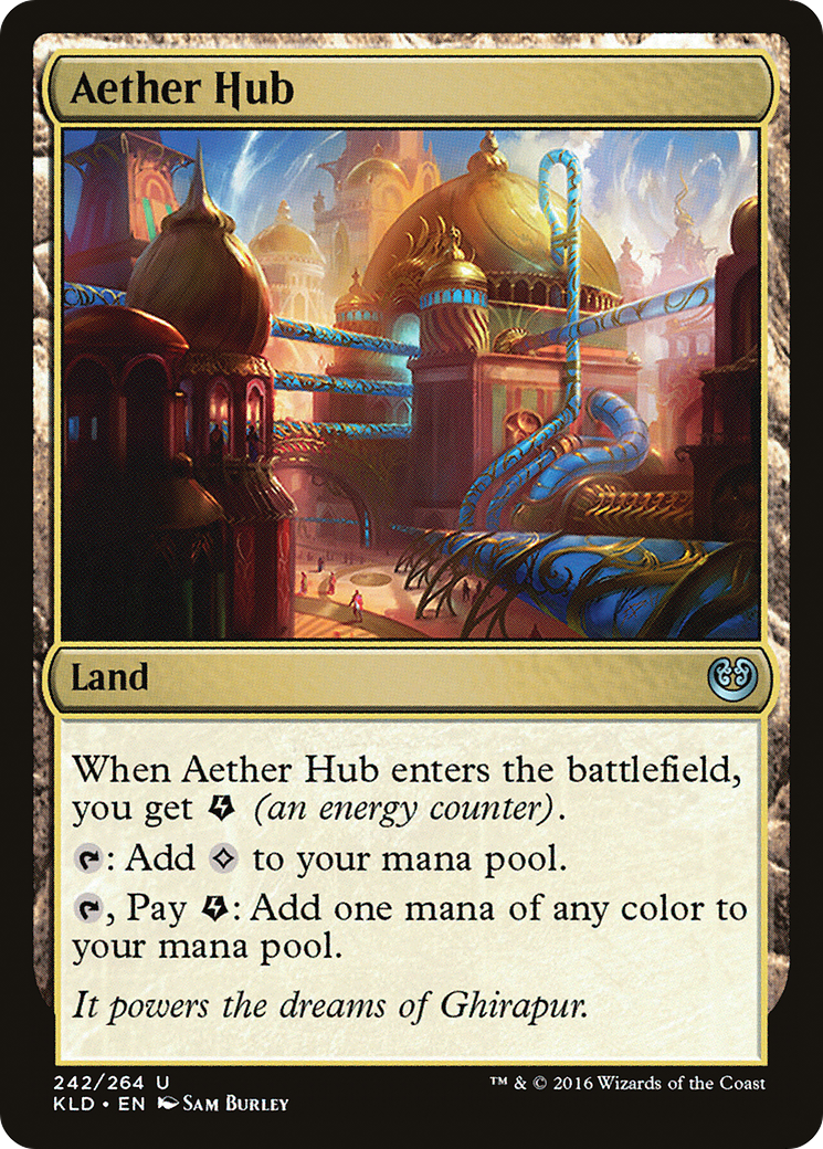 Aether Hub (Ripple Foil) [Modern Horizons 3 Commander] | Chromatic Games