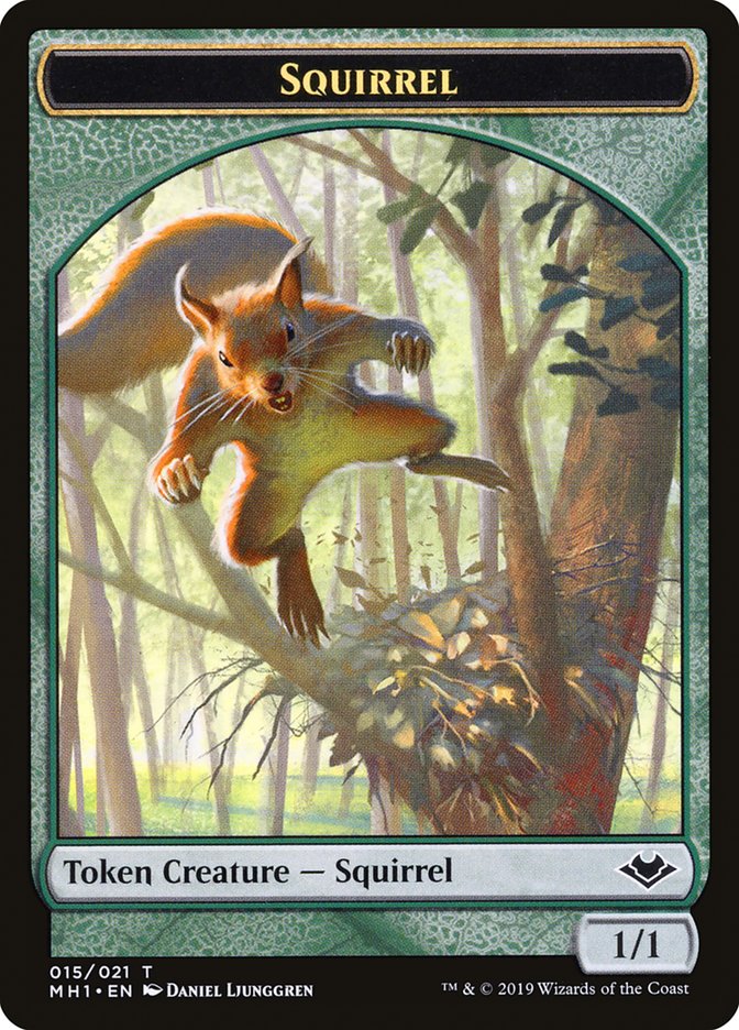 Zombie (007) // Squirrel (015) Double-Sided Token [Modern Horizons Tokens] | Chromatic Games