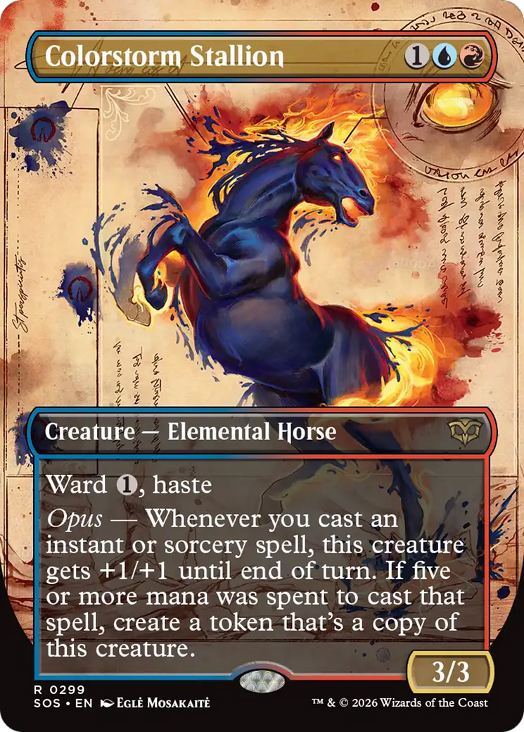 Colorstorm Stallion (Borderless) [Secrets of Strixhaven] | Chromatic Games