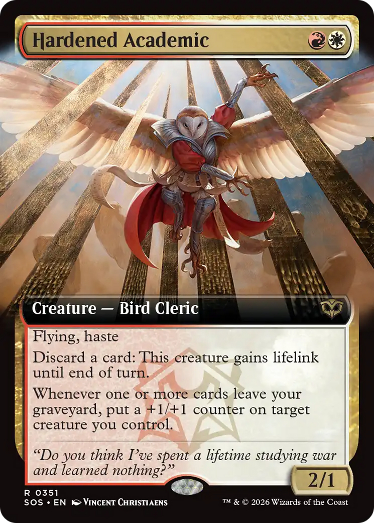 Hardened Academic (Extended Art) [Secrets of Strixhaven] | Chromatic Games
