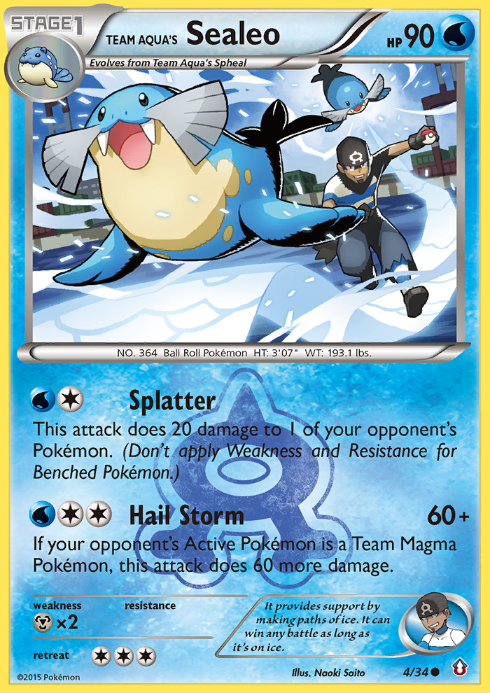 Team Aqua's Sealeo (4/34) [XY: Double Crisis] | Chromatic Games