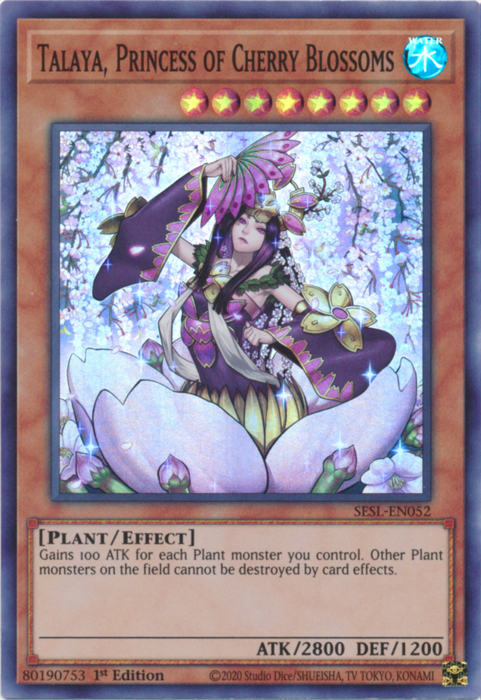 Talaya, Princess of Cherry Blossoms [SESL-EN052] Super Rare | Chromatic Games