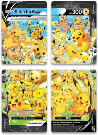 Pikachu V-UNION (Set of 4) [Sword & Shield: Black Star Promos] | Chromatic Games