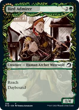 Bird Admirer Showcase 298 (Innistrad: Midnight Hunt)  - Foil | Chromatic Games