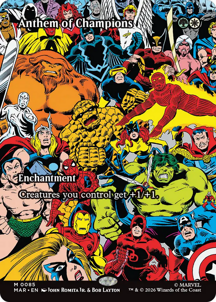Anthem of Champions (Borderless) [Marvel Universe: Eternal-Legal] | Chromatic Games