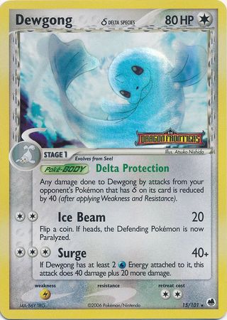 Dewgong (15/101) (Delta Species) (Stamped) [EX: Dragon Frontiers] | Chromatic Games