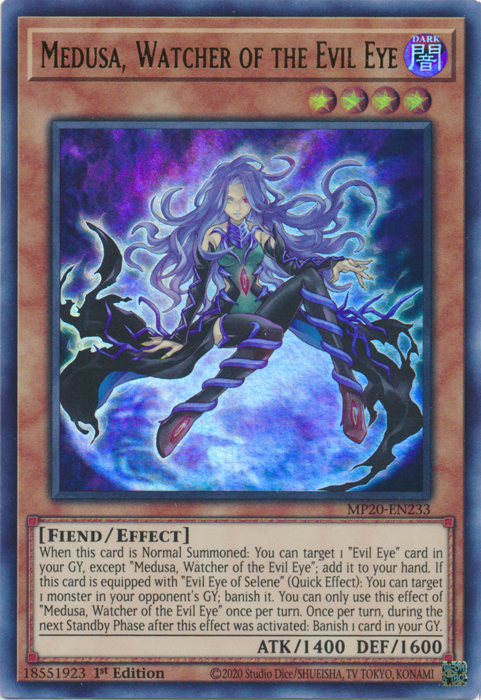 Medusa, Watcher of the Evil Eye [MP20-EN233] Ultra Rare | Chromatic Games