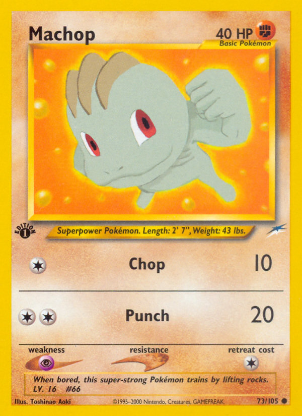 Machop (73/105) [Neo Destiny 1st Edition] | Chromatic Games