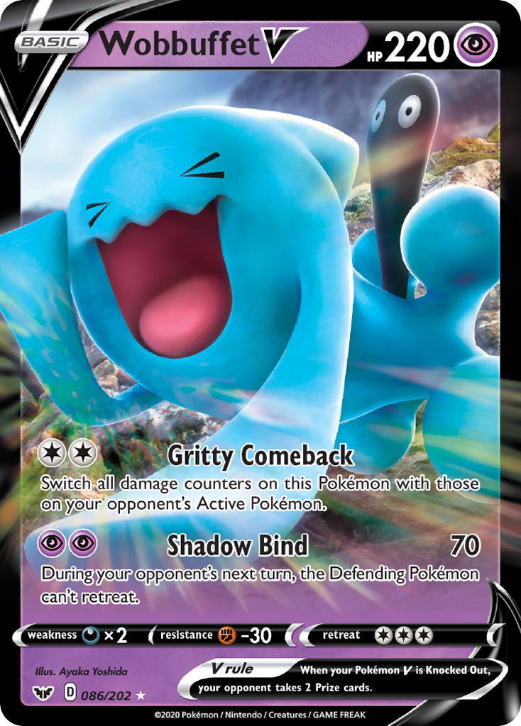 Wobbuffet V (086/202) [Sword & Shield: Base Set] | Chromatic Games