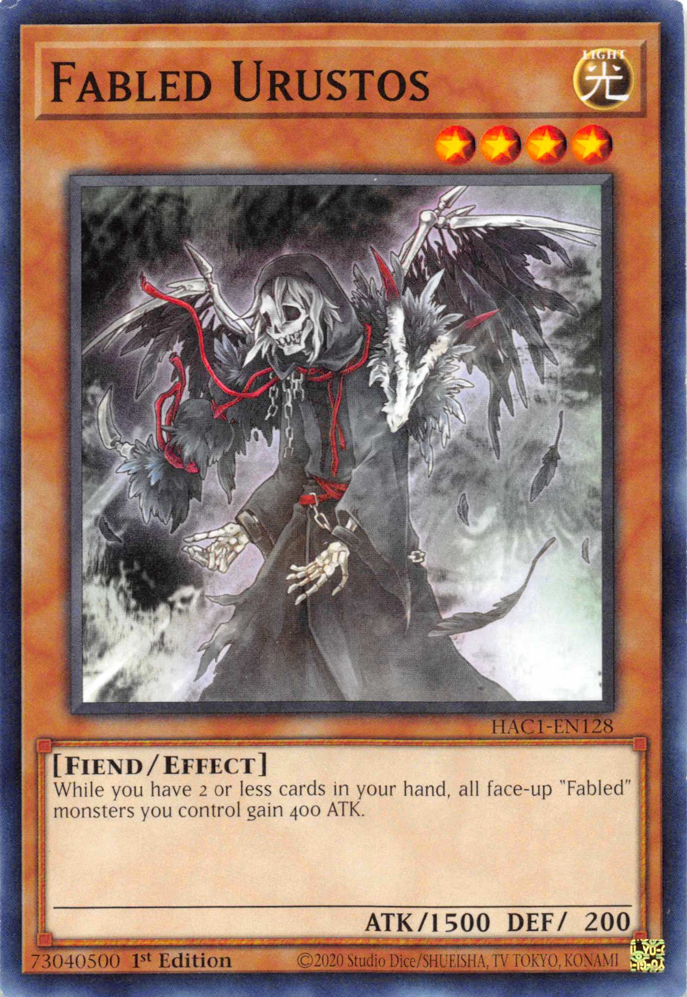 Fabled Urustos (Duel Terminal) [HAC1-EN128] Parallel Rare | Chromatic Games