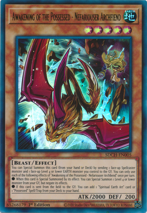 Awakening of the Possessed - Nefariouser Archfiend [SDCH-EN005] Ultra Rare | Chromatic Games