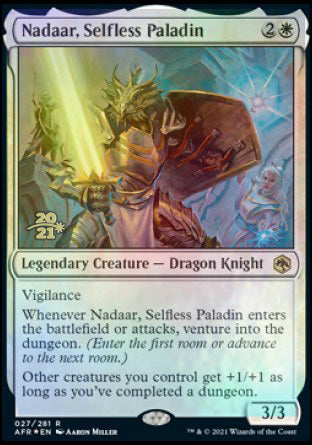 Nadaar, Selfless Paladin [Dungeons & Dragons: Adventures in the Forgotten Realms Prerelease Promos] | Chromatic Games