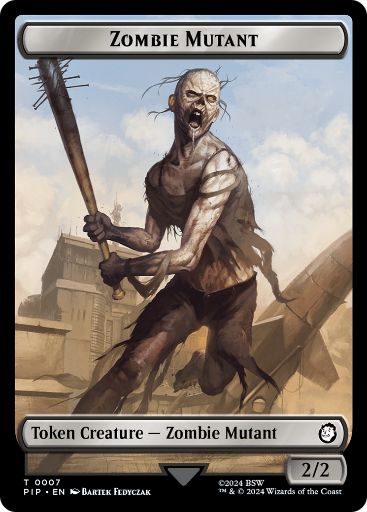 Energy Reserve // Zombie Mutant Double-Sided Token [Fallout Tokens] | Chromatic Games