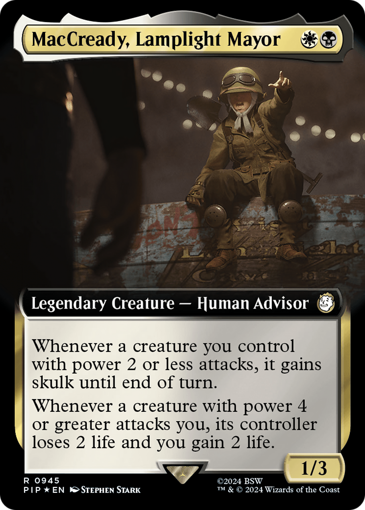 MacCready, Lamplight Mayor (Extended Art) (Surge Foil) [Fallout] | Chromatic Games