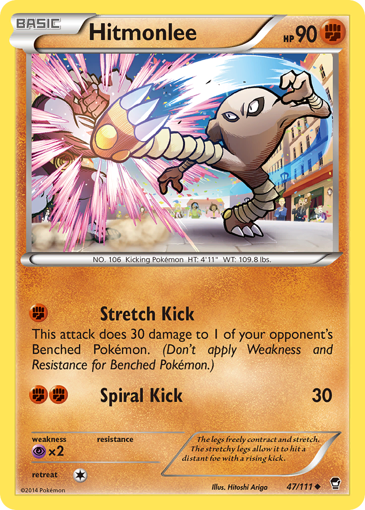 Hitmonlee (47/111) [XY: Furious Fists] | Chromatic Games