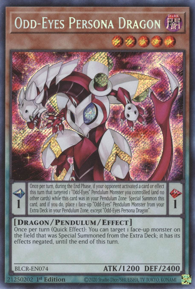 Odd-Eyes Persona Dragon [BLCR-EN074] Secret Rare | Chromatic Games