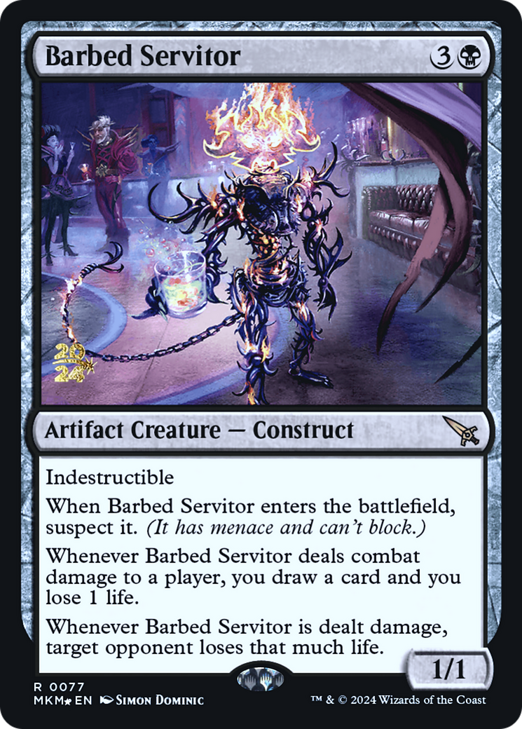 Barbed Servitor [Murders at Karlov Manor Prerelease Promos] | Chromatic Games