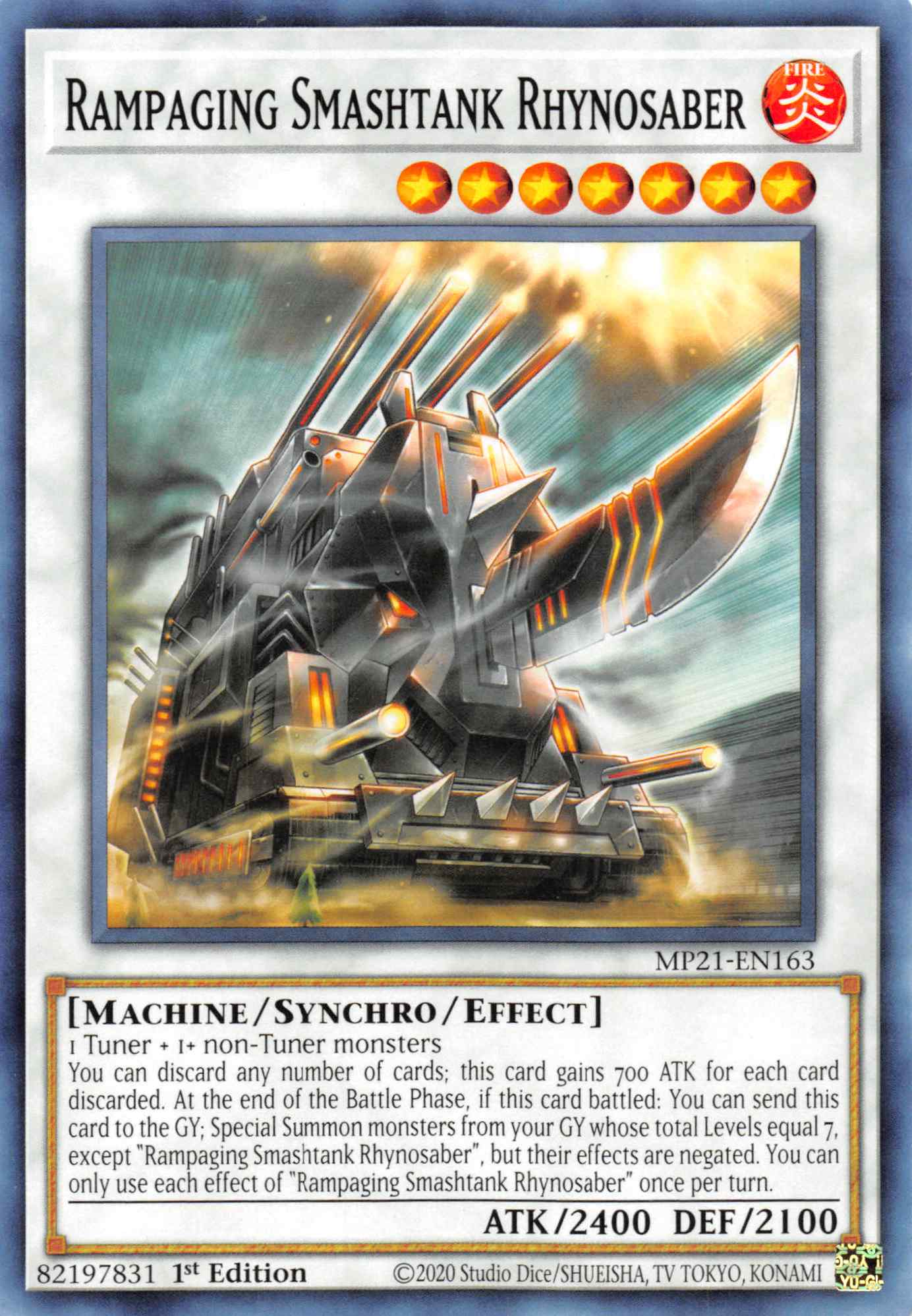 Rampaging Smashtank Rhynosaber [MP21-EN163] Common | Chromatic Games