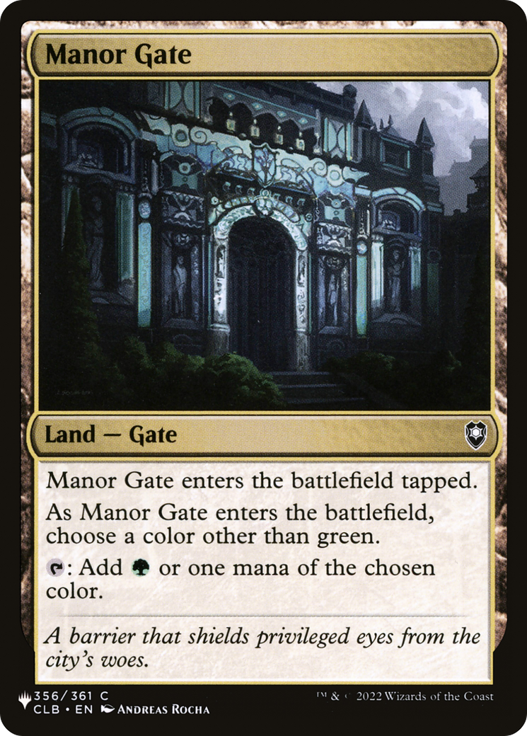 Manor Gate [The List] | Chromatic Games