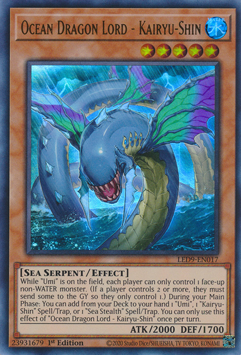 Ocean Dragon Lord - Kairyu-Shin [LED9-EN017] Ultra Rare | Chromatic Games